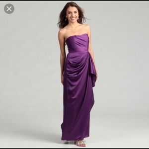 Max and Cleo Purple & Lulu Mulberry Drape Gown